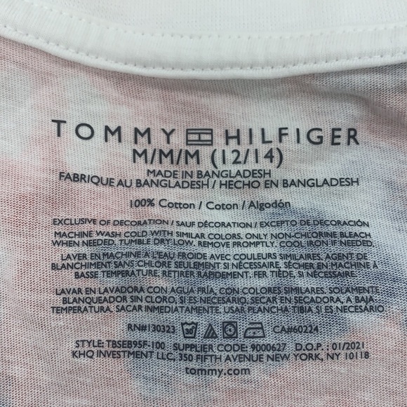 Tommy Hilfiger T-shirt Tie Dye Youth M 12-14 Red White and Blue - 4th of July - Picture 5 of 8